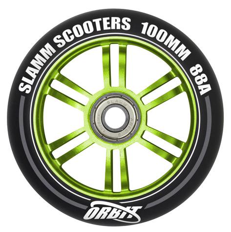 Slamm ORBIT 100mm Alloy Core Wheels Green